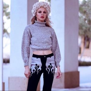 Revolve About Us Brand Turtleneck Cropped Sweater